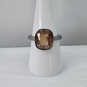 Elegant Silver and Gold-Toned Women's Ring